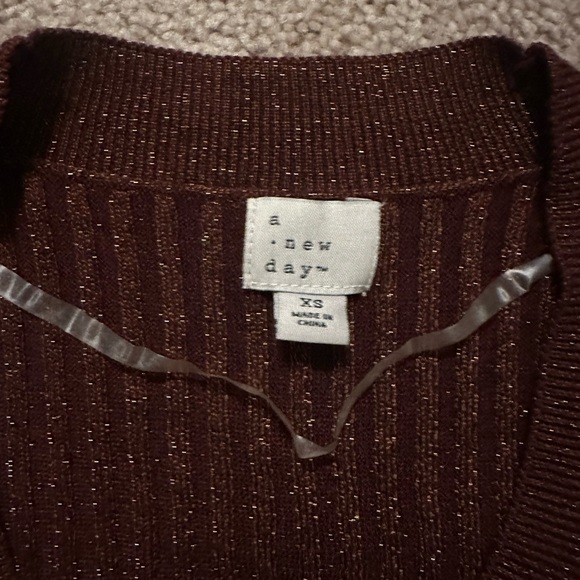 a new day Women's V-Neck Sweater in Rich Brown - Picture 2 of 2